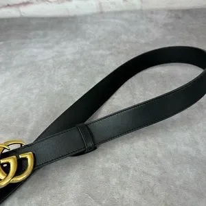 Authentic Gucci Marmont Double Gg Black Leather Belt 414516 90/36 Gucci | Accessories | Authentic Gucci Marmont Double Gg  main image 3